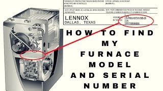 How to Find My Furnace Model and serial number [upl. by Hervey]