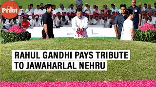 Rahul Gandhi pays tribute to Jawaharlal Nehru on his 131st birth anniversary [upl. by Aitnyc]