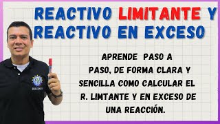 REACTIVO LIMITANTE Y REACTIVO EN EXCESO APRENDE A HALLARLOS SUPERFÁCIL ESTEQUIOMETRIA 2 [upl. by Llerdnek]