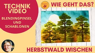 Wie geht das Herbstwald mit Dekoschablonen gestalten  Stampin Up Anleitung DIY Tutorial [upl. by Etteniuqna39]