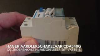 Hager AardlekSchakelaar CDA540G Vision Uitbreidingsset VKS151S [upl. by Aikaz]