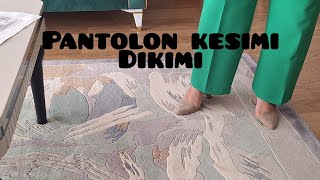 PRATİK ARKASI LASTİKLİ ONU KEMERLİ PANTOLON KESİMİ DİKİMİ [upl. by Home]