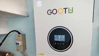 Gootu 62 KW Hybrid inverter load Test on 6 solar panels of Waree 575 watt Bifacial [upl. by Alisan]