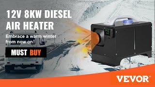 VEVOR Diesel Air Heater 8KW for RV Truck Boat Bus Car Trailer Motorhomes [upl. by Adnilak]