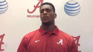 Alabama TE OJ Howard After Tuesdays Practice 81214 [upl. by Bohner]