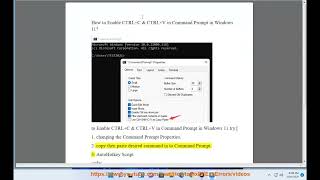 Enable CTRLC amp CTRLV in Command Prompt in Windows 1110 [upl. by Auliffe]