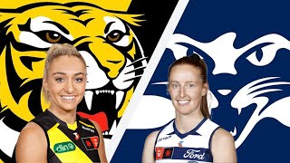 Richmond v Geelong AFLW Football Live from Swinburne Centre Melbourne [upl. by Elihu705]