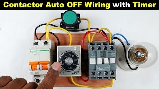 Auto OFF Motor Starter Connection by using Timer ElectricalTechnician [upl. by Iidnarb]