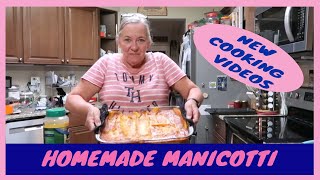 HOMEMADE MANICOTTI NEW COOKING VIDEOS [upl. by Lsil]