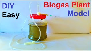 biogas plant working model making  science project  howtofunda  source of energy [upl. by Toney130]