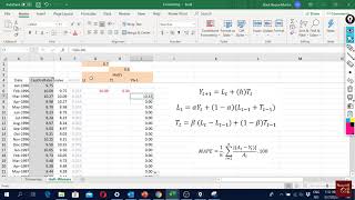 Forecasting 13 Holts trend method forecast double exponential smoothing [upl. by Notnilc711]