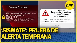 ‘SISMATE’ MTC realizó prueba para verificar operatividad de alarma [upl. by Lengel]