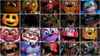 FNAF ULTIMATE CUSTOM NIGHT ALL JUMPSCARES [upl. by Koblas]