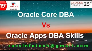 Difference between Oracle Core DBA and Oracle Apps DBA From Racsinfotech [upl. by Alleroif]