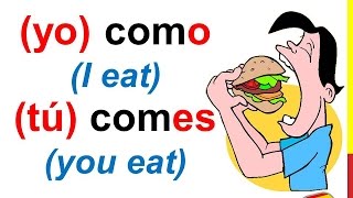 Spanish Lesson 56  How to Conjugate Regular ER Verbs in Spanish Present Tense conjugation rules [upl. by Groot856]