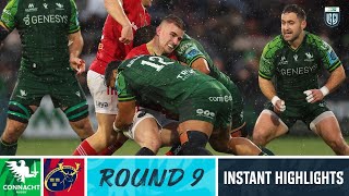 Connacht v Munster  Instant Highlights  Round 9  202324 [upl. by Ayahsal420]