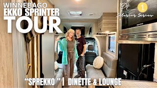 WINNEBAGO EKKO SPRINTER INTERIOR TOUR  DINETTE amp LOUNGE  IS IT WORTH IT  SPREKKO TRAVEL [upl. by Pollie]