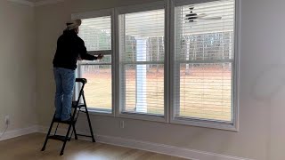 How to Install Cordless Blinds  Home Depot Cordless Faux Wood Blinds  Home Decorators Collection [upl. by Mitran]