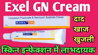 Exel GN Cream Uses  Clobetasol Propionate Neomycin Sulphate Cream  स्किन इनफेक्शन दाद खाज खुजली [upl. by Soalokcin]