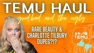 TEMU HAUL ALL MAKEUP  Rare Beauty DUPES  30 off code opt99615 [upl. by Lindgren]