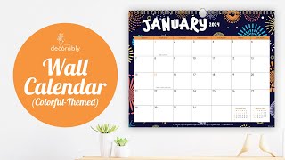 📅 Brighten Your Space with Our Colorful 2024 Wall Calendar 🌈  20242025 Calendar Landscape 🌟 [upl. by Drwde]