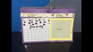 DIY Desk Calendar Handmade Calendar 2019 Handmade crafters by Manavi Sanghvi [upl. by Joye]