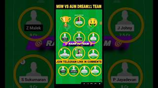 MSW VS AUM DREAM11 TEAM MSW VS AUM DREAM11 PREDICTION shorts ecst10dream11 fantasysports [upl. by Hartzke242]