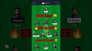 EST vs CZE today dream11 prediction team  Estonia vs Czechia  dream11 t10 est cze [upl. by Dnalram]