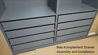 Ikea Komplement Drawer Assembly and Installation [upl. by Drucy722]