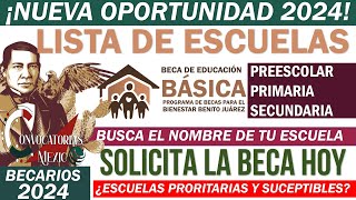 🔔💯¡NUEVA CONVOCTORIA 2024 HOY👉🏽🗓️ BÁSICA Becas Benito Juárez 2024 Preescolar Primaria Secundaria [upl. by Tnecillim]