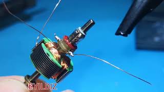 EV YAPIMI FIRÇASIZ MOTOR  FIRÇALI MOTORU MODİFİYE EDİP FIRÇASIZ YAPTIK  Home Made Brushless Motor [upl. by Aicinod211]