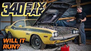 Barn Find 1970 Dodge Challenger TA 340 Six Pack Will it Run [upl. by Aicinoid138]