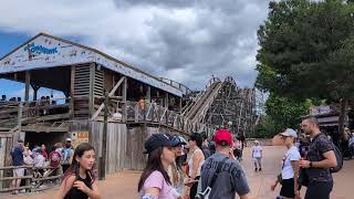 Tomahawk Roller Coaster Ride At PortAventura World [upl. by Sherry]