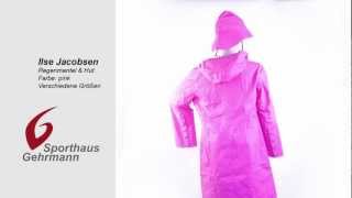 Ilse Jacobsen Raincoat amp Hat  Regenmantel mit Hut pink [upl. by Vange471]