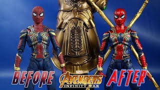 Custom Repaint Iron Spider SH Figuarts Metallic Finish Avengers Infinity War Toy Makeover Español [upl. by Oalsinatse]