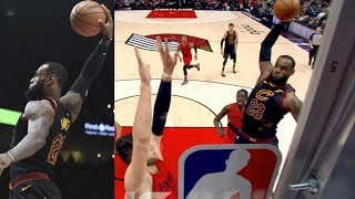 LeBron Dunks on Nurkic Blazers 11 Game Win Streak 201718 Season [upl. by Leticia]