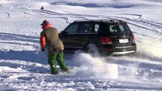 Mercedes Glk test on ice Livigno 2013 [upl. by Sinnaiy]