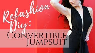 DIY Convertible Jumpsuit From A Pair Of Slacks [upl. by Airtemak]