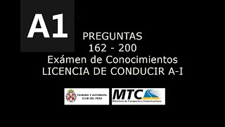 Preguntas 2024 34 Examen de Conocimientos Licencia de Conducir A1 TOURING MTC PERU Audio [upl. by Patnode]