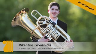 Vikentios Gionanidis  Tuba  Interview  1st Prize 2012  Markneukirchen Competition [upl. by Esteban]