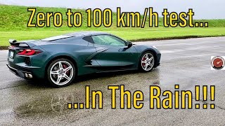 0 to 100 kmh Acceleration Test Of The 2020 Chevrolet Corvette C8  In The Rain Automotive Affairs [upl. by Mitzi800]