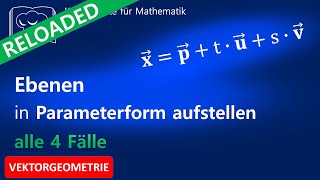 Ebenen in Parameterform  Parametergleichung aufstellen [upl. by Lindsley]