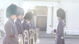 Band of the Grenadier Guards and Nijmegen Company Grenadier Guards march to Buckingham Palace [upl. by Sears759]