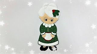 Large Applique Mrs Clause  By Kreative Kiwi [upl. by Yror324]