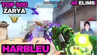 45 ELIMS HARBLEU TOP 500 ZARYA  SIGMA OVERWATCH 2 SEASON 12 [upl. by Groark]