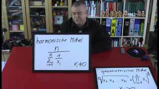 Geometrische und harmonisches Mittel Modalwert und Median  Begriffserläuterungen  Mathematik [upl. by Curry]