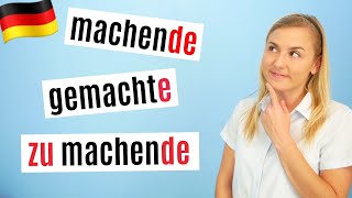 Partizip I oder II Grammatik einfach lernen Deutsch B1C1 [upl. by Ynoffit]