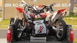 KTM 350 XCF vs 300 XCW on the Razorback Trail [upl. by Terrence372]