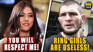 Arianny Celeste FIRES BACK at Khabib over useless ring girl comments Brunson RESPONDS to Adesanya [upl. by Eppilihp]