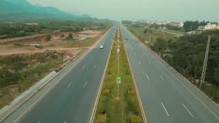 Aerial View of Margalla Road  Development Updates [upl. by Enela]